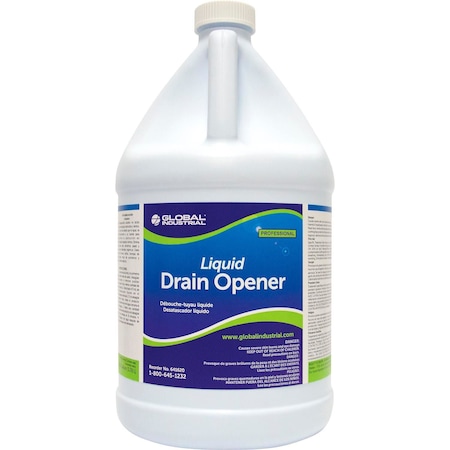 Global Industrial Liquid Drain Opener, 1 Gallon Bottle 641620